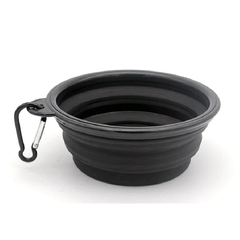 Folding Portable Silicone Dog Feeder Bowl 2 In 1