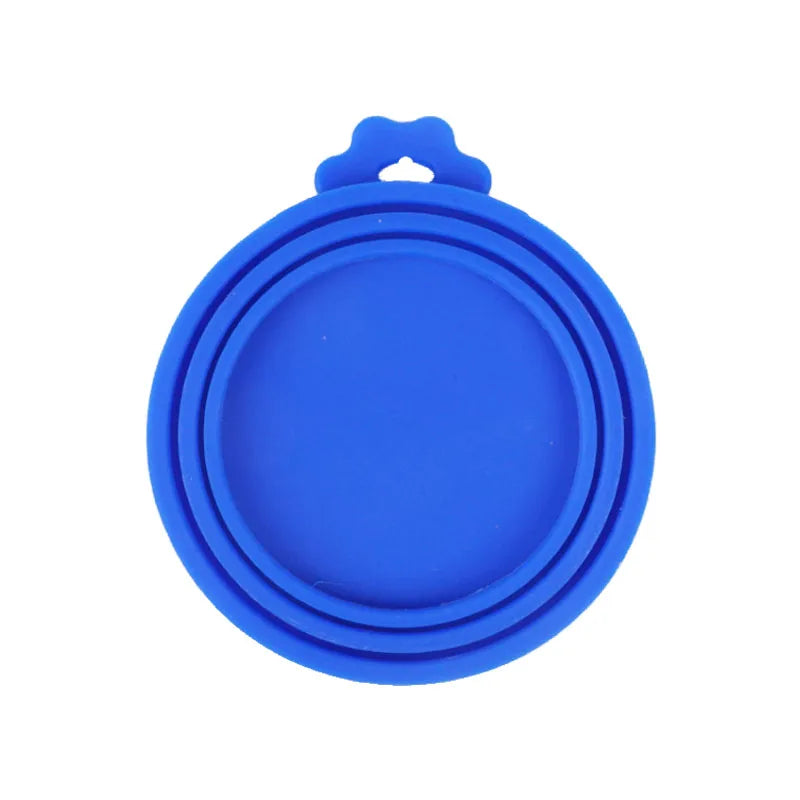 A set Reusable Pet Food Can Cover and Spoon Portable