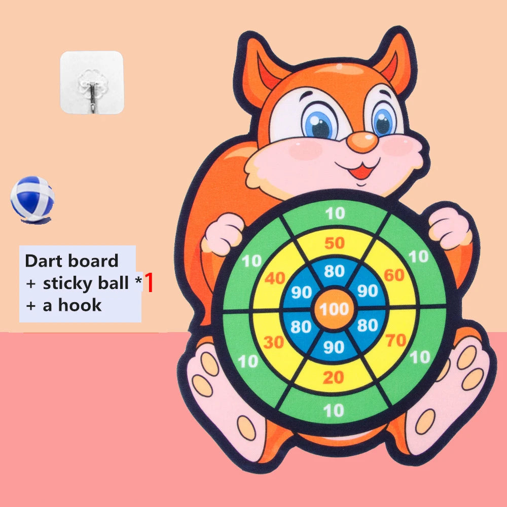 Child Montessori Toys for Kids 2 to 4 Years Old Cartoon Animal Dart Board