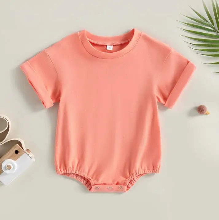 Unisex Baby Boy Girl Solid Color Short