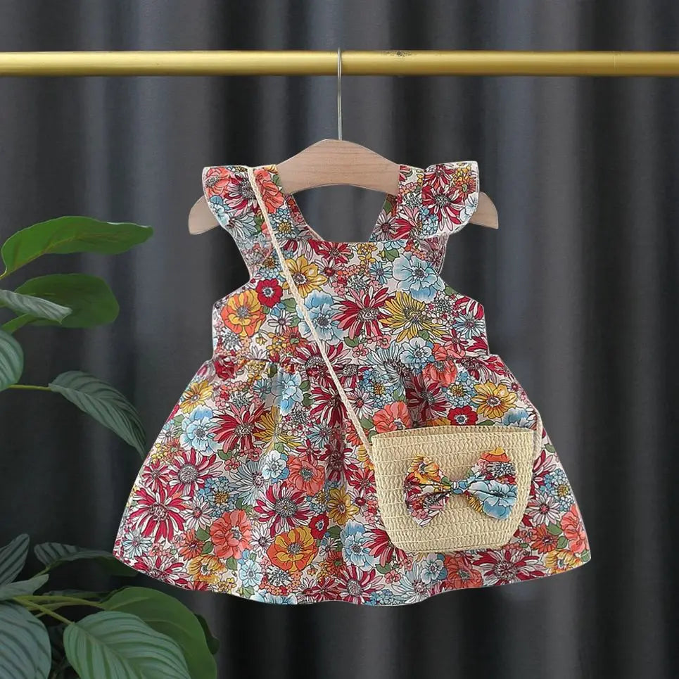 Summer Cotton Baby Dress Flower Printed