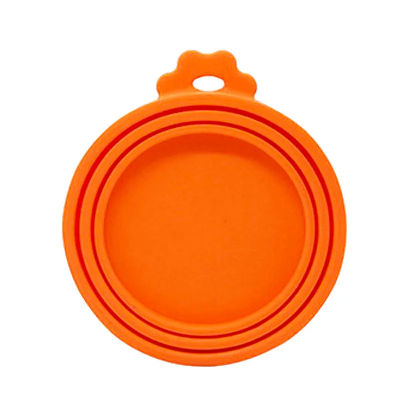 A set Reusable Pet Food Can Cover and Spoon Portable