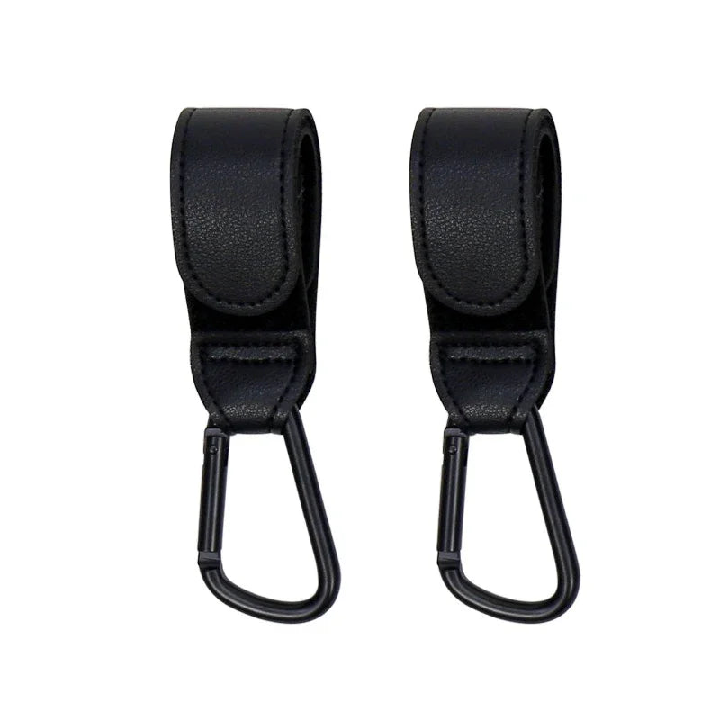 1/2pcs Baby Stroller Hook PU Leather Pram Organizer