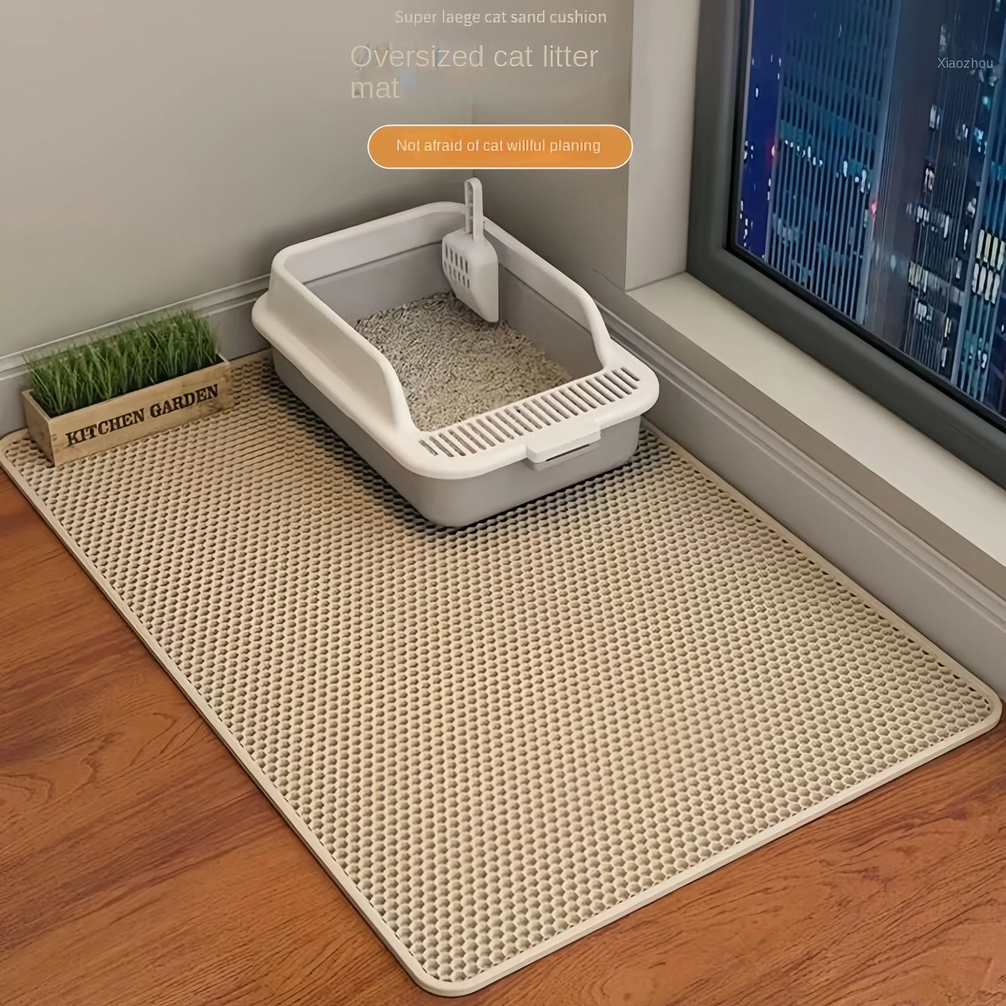 90X60CM Cat Litter Mat Waterproof Double Layer