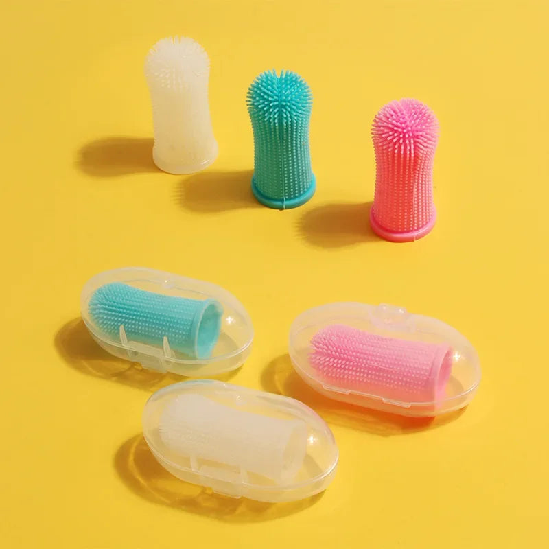 Dog Super Soft pet Finger Toothbrush Teeth Cleaning