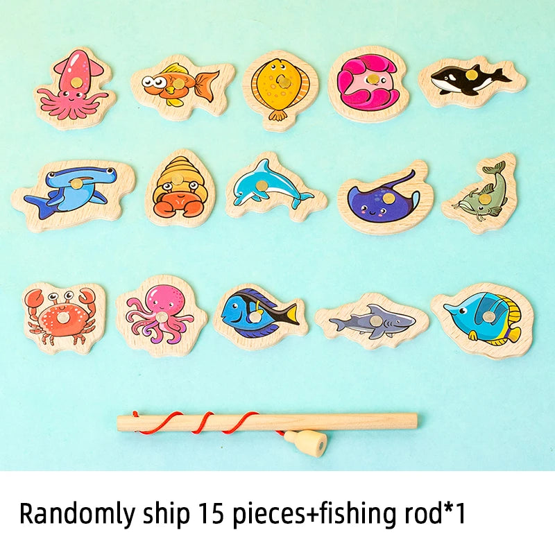 Fishing Toys Montessori Wooden For Children