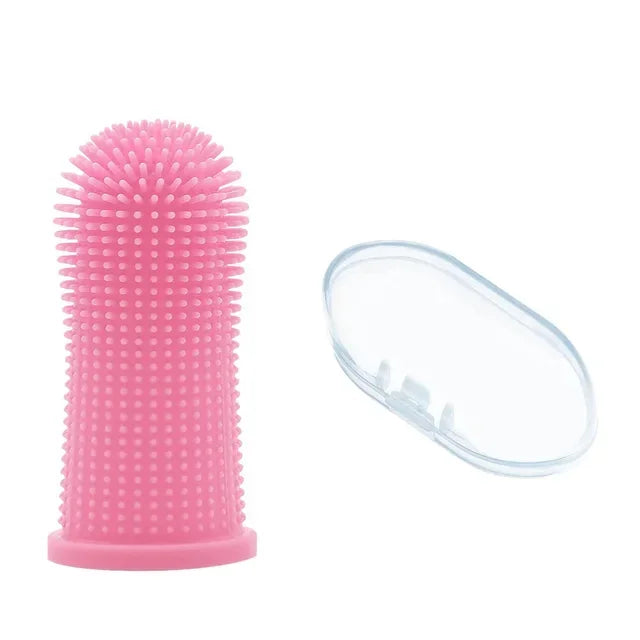 Dog Super Soft pet Finger Toothbrush Teeth Cleaning