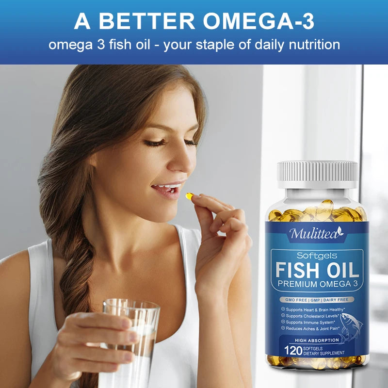 Mulittea Fish Oil Soft Gels Omega 3 with EPA & DHA