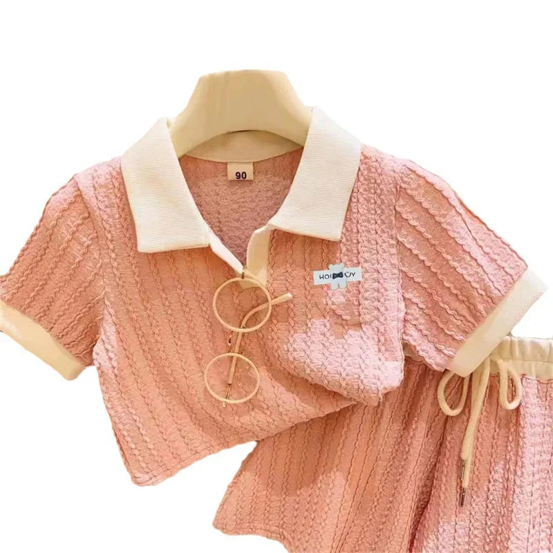 Baby Blouse Sets Girls Summer Suit Kids Short Sleeve