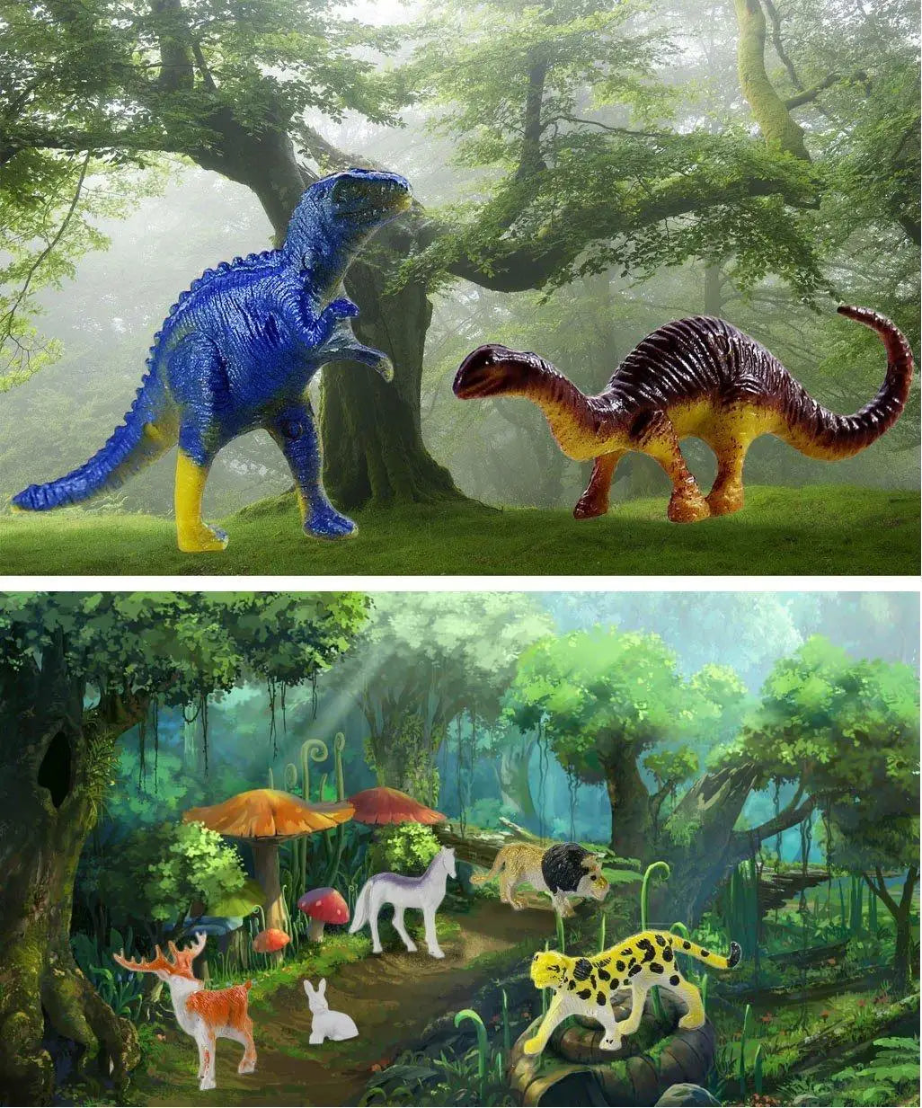 60Pcs Mini Simulation Animal Set Solid Wild Animal