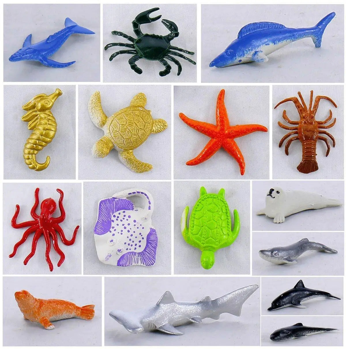 60Pcs Mini Simulation Animal Set Solid Wild Animal
