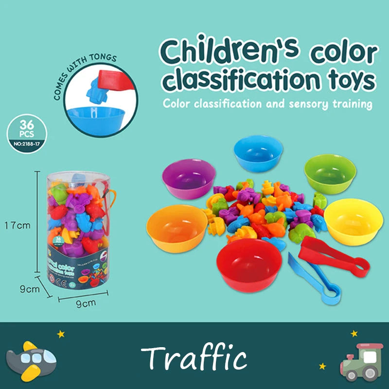 Montessori Material Rainbow Counting Bear