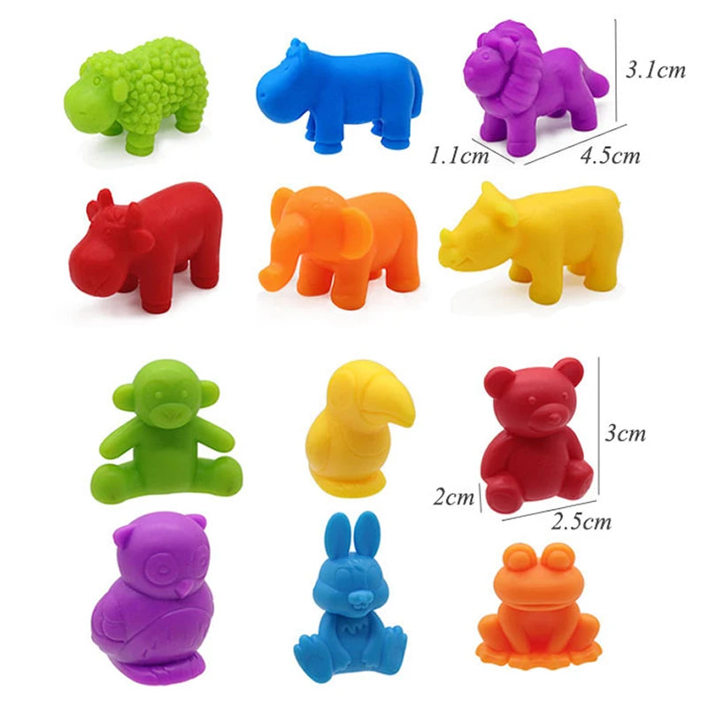 Montessori Material Rainbow Counting Bear