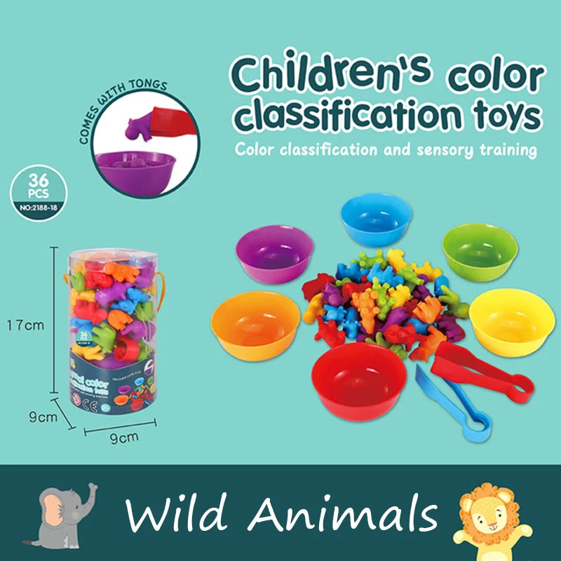 Montessori Material Rainbow Counting Bear