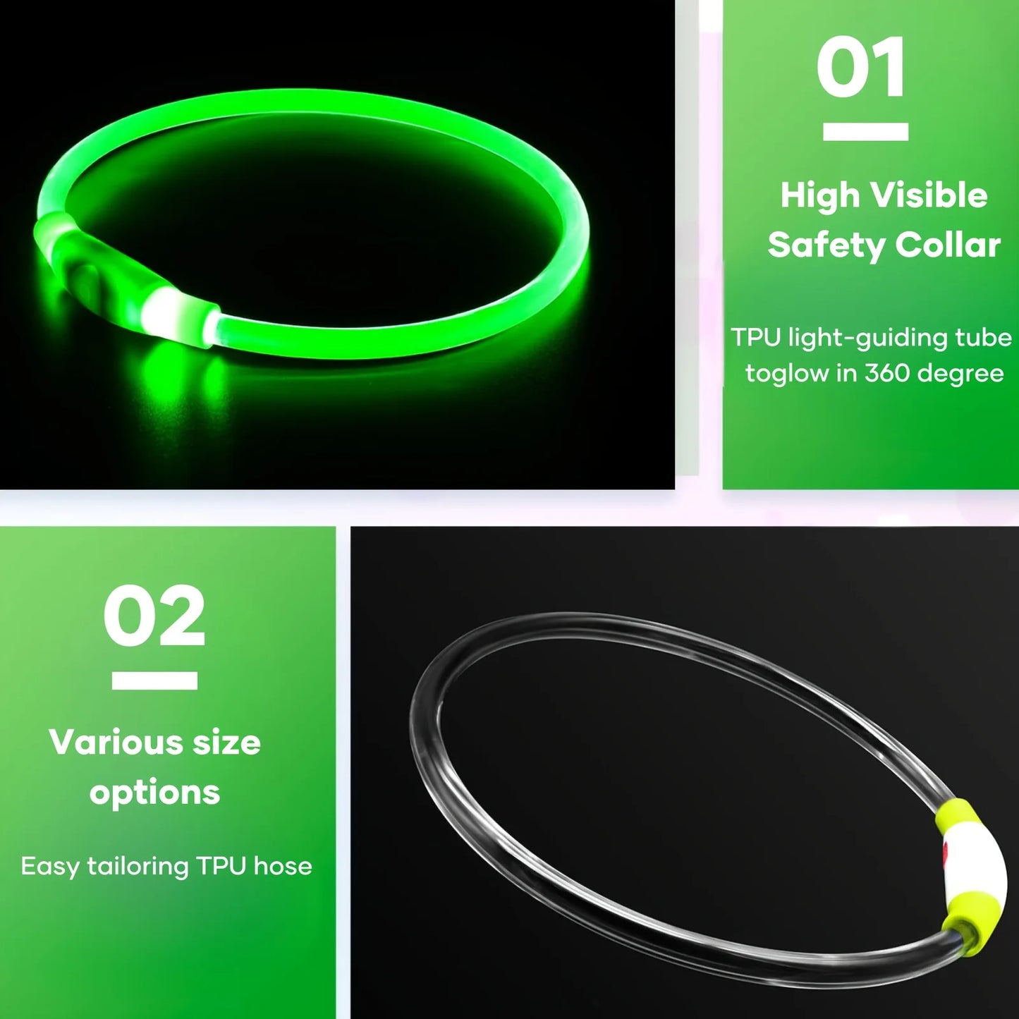 Pet Dog LED Light Collar Luminous Anti-Lost