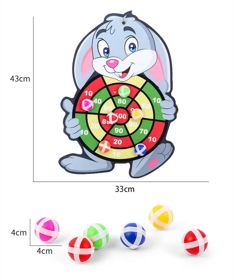 Child Montessori Toys for Kids 2 to 4 Years Old Cartoon Animal Dart Board