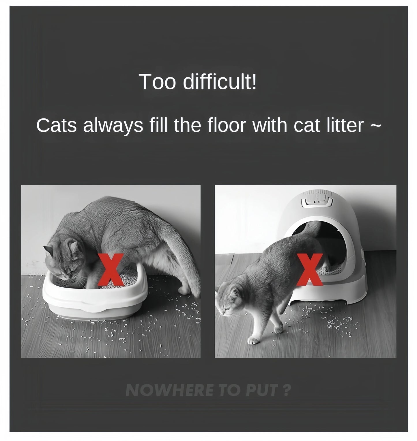 90X60CM Cat Litter Mat Waterproof Double Layer