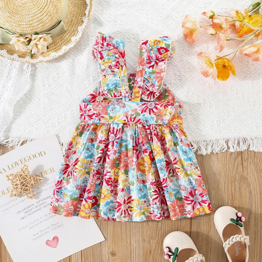 Summer Cotton Baby Dress Flower Printed