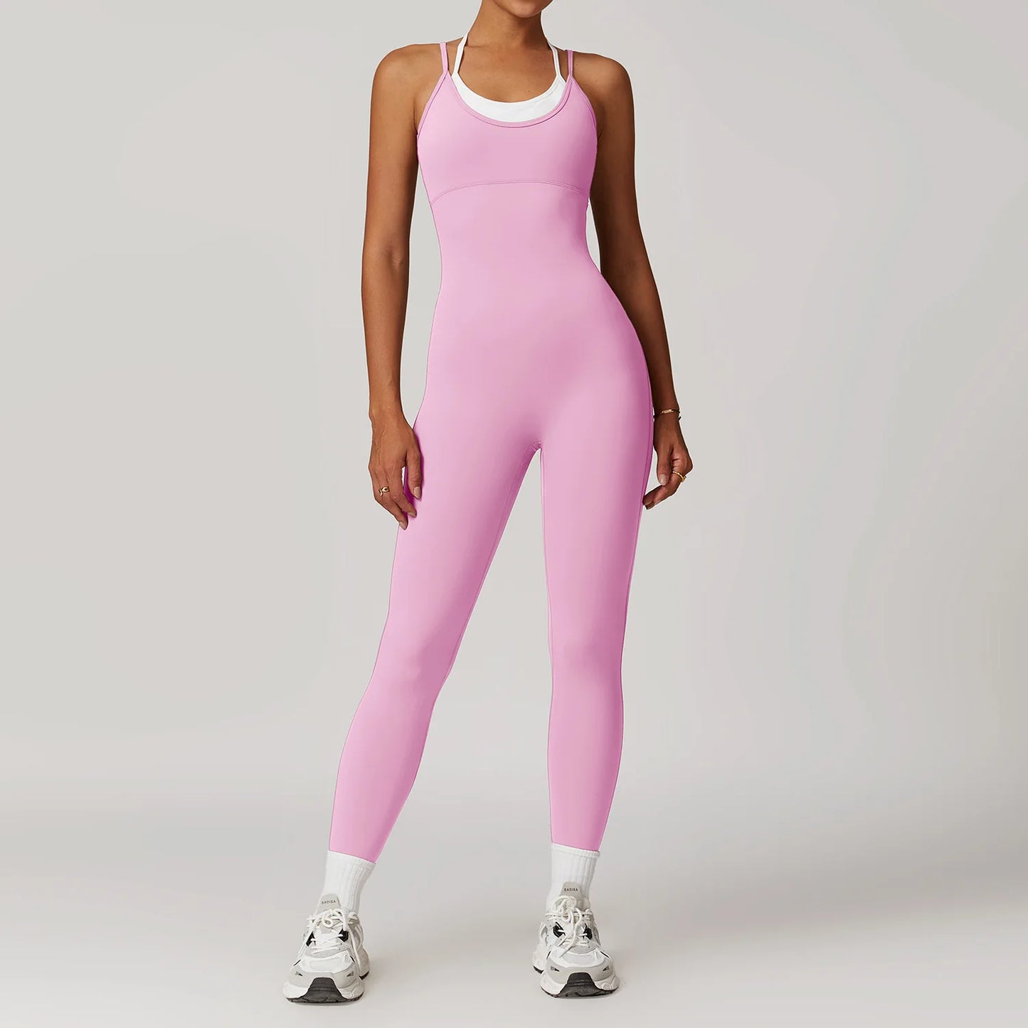 Sexy Women's Clothes Yoga Set Color Blocking Jumpsuits