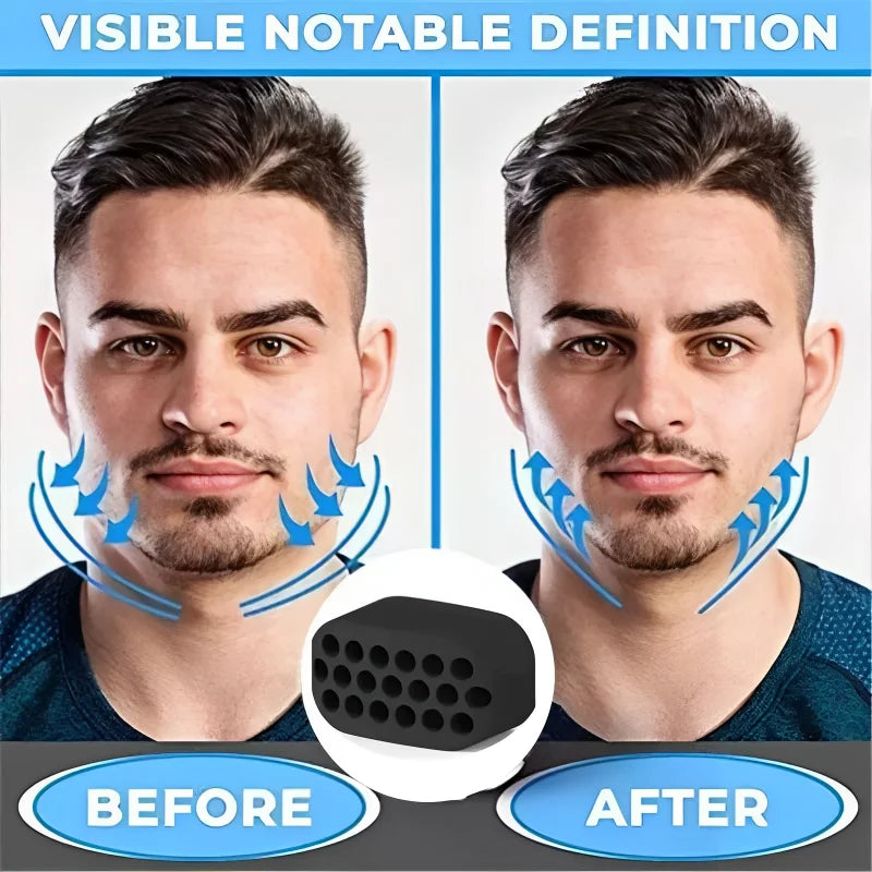 2Pcs Jaw Exerciser Fitness Jawline Muscle Training Double Chin Reducer
