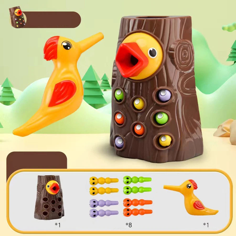 Montessori Educational Toys for Children Woodpecker