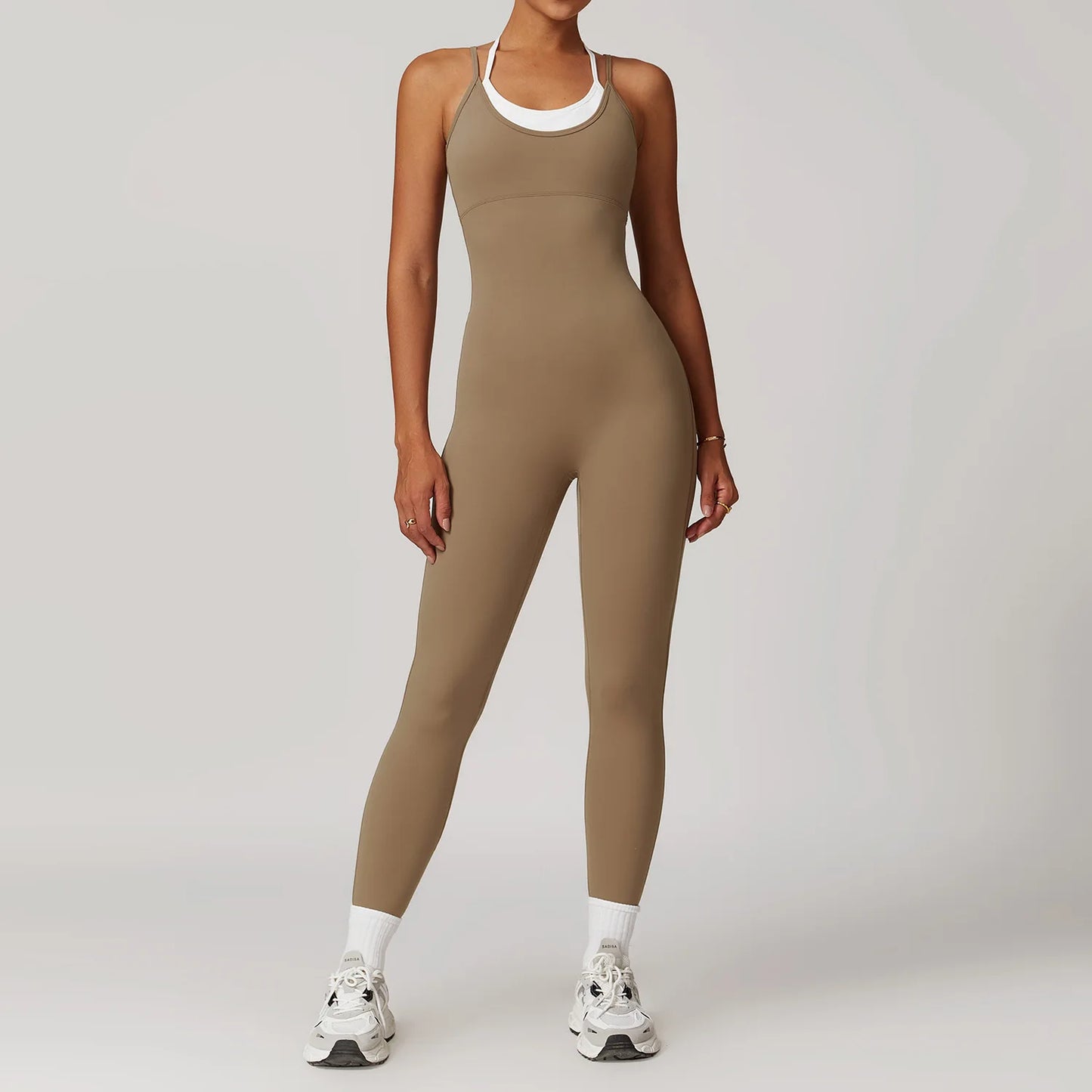 Sexy Women's Clothes Yoga Set Color Blocking Jumpsuits