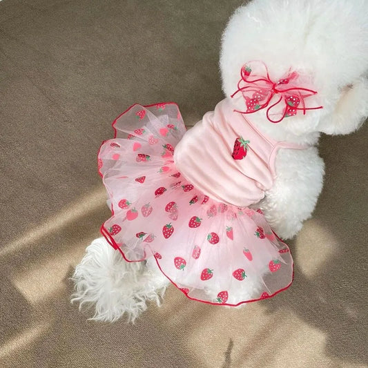 Summer Strawberry Dress for dogs
