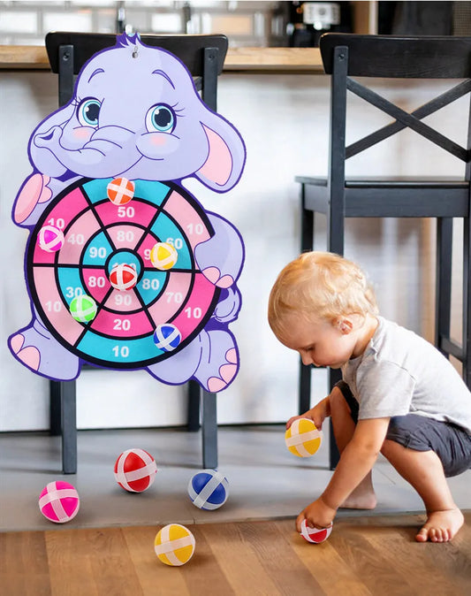 Child Montessori Toys for Kids 2 to 4 Years Old Cartoon Animal Dart Board