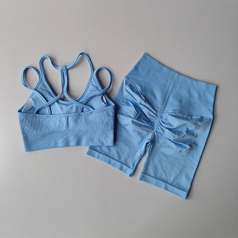Peach High Waist Hip Lifting Sports Set