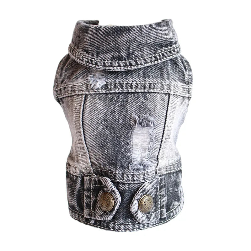 Thin pet dog coat Cool Dog Jeans Jacket for small medium dogs
