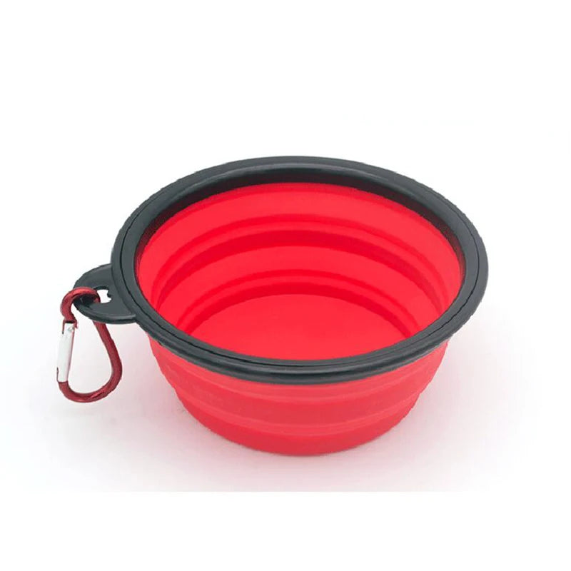 Folding Portable Silicone Dog Feeder Bowl 2 In 1
