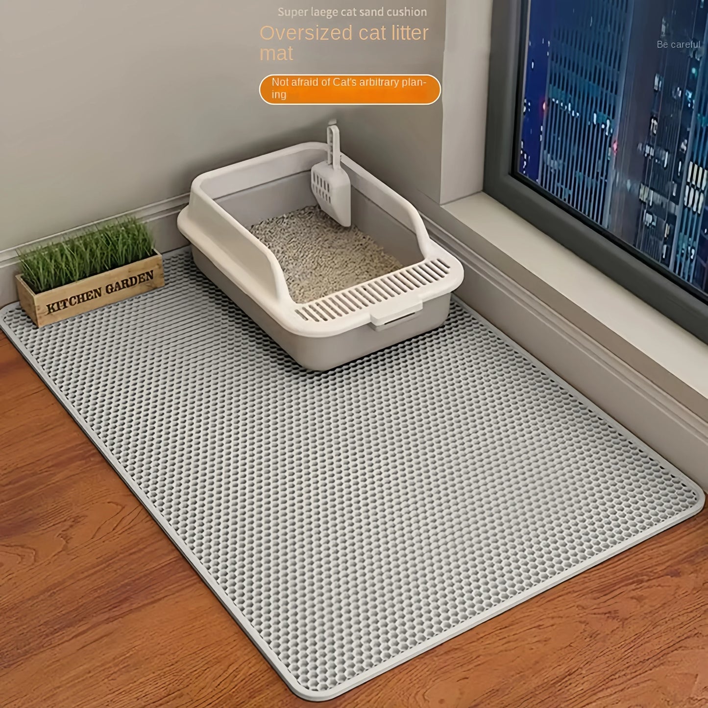 90X60CM Cat Litter Mat Waterproof Double Layer