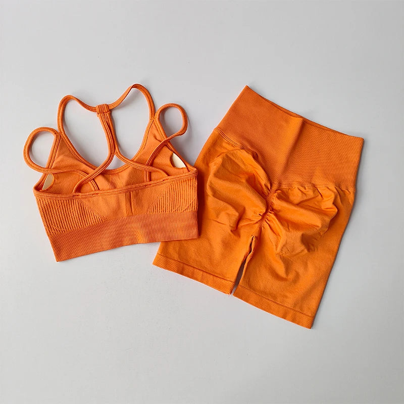 Peach High Waist Hip Lifting Sports Set