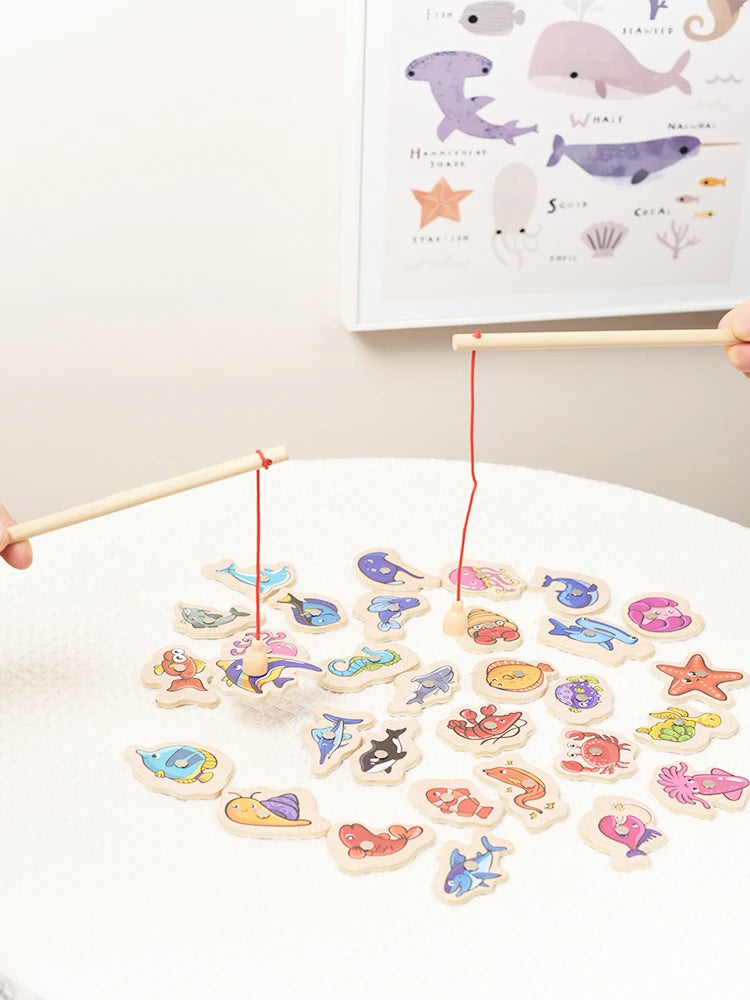 Fishing Toys Montessori Wooden For Children
