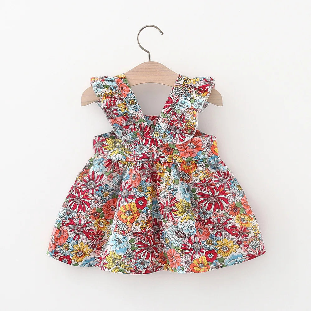 Summer Cotton Baby Dress Flower Printed