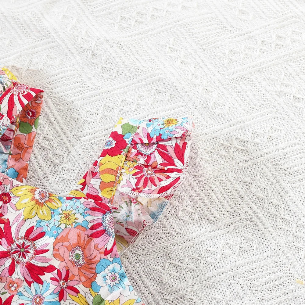 Summer Cotton Baby Dress Flower Printed