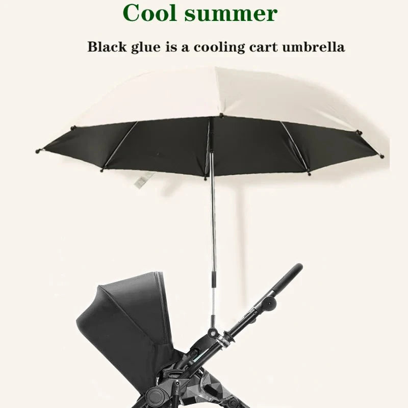 Baby Stroller Folding Umbrella UV Sun Rain Protection