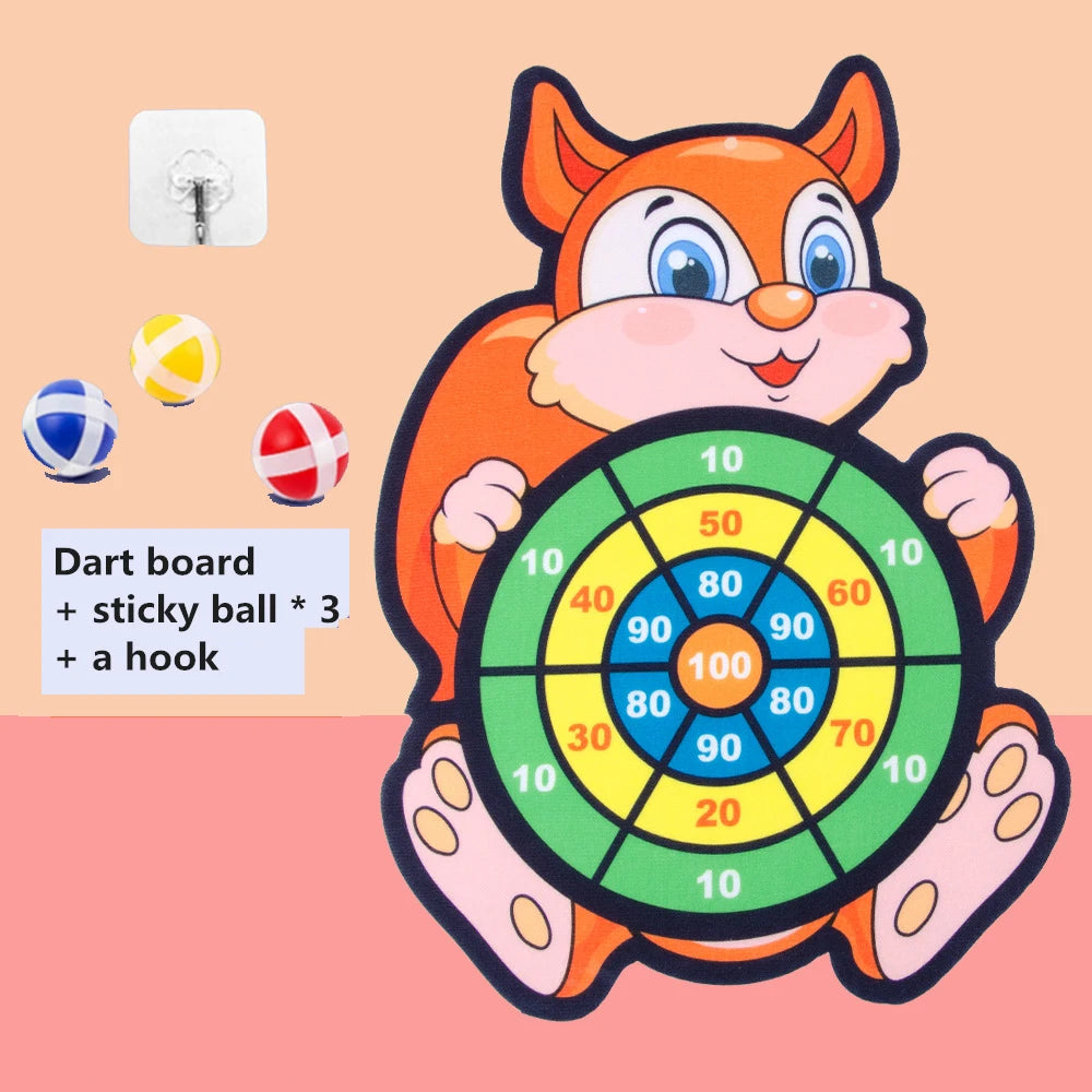 Child Montessori Toys for Kids 2 to 4 Years Old Cartoon Animal Dart Board