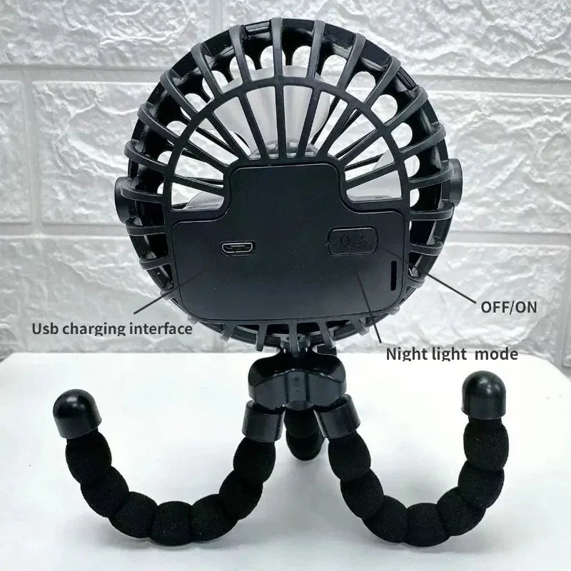 Baby Stroller Fan Hand Held Rechargeable