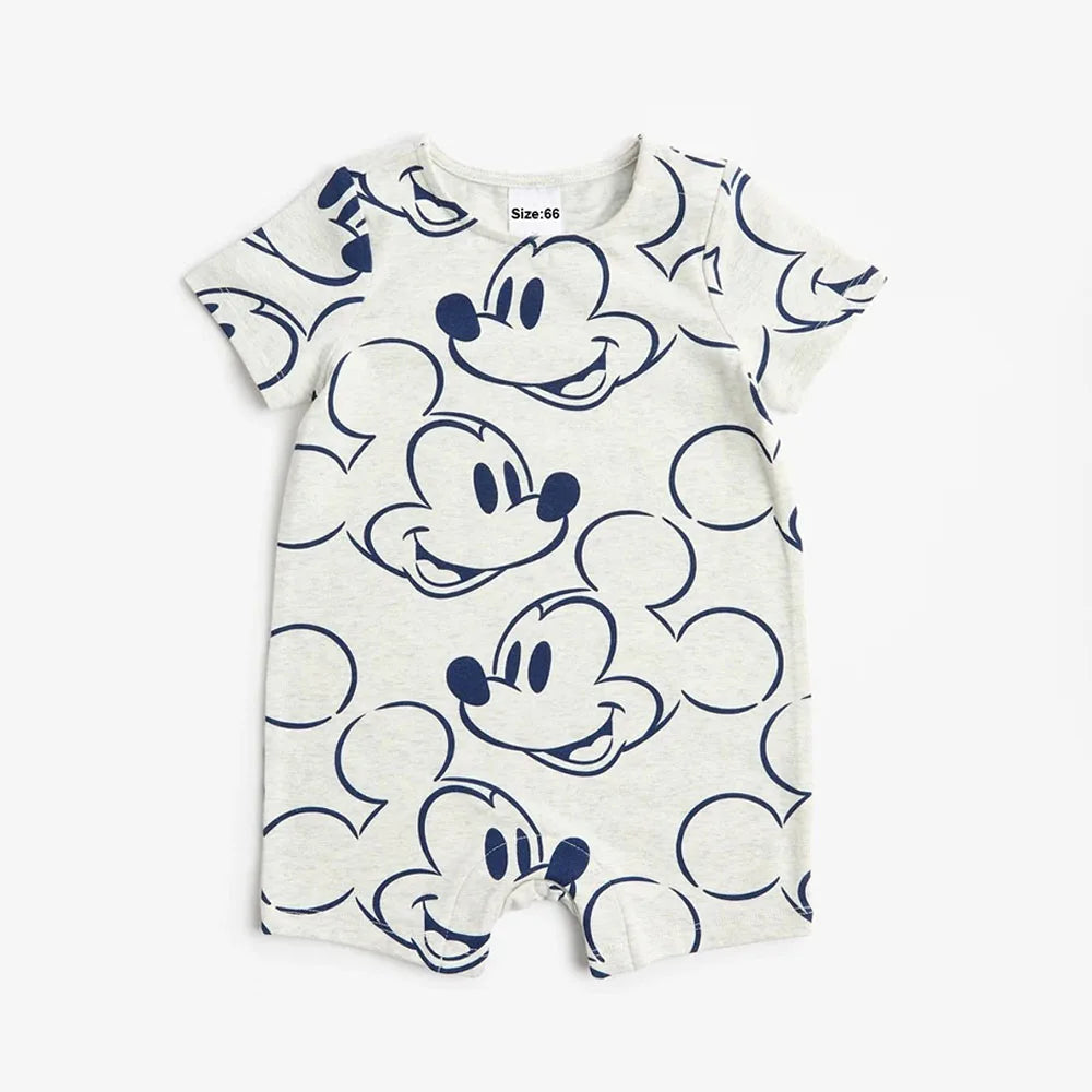 2Pcs Mickey Mouse Printed Baby Rompers