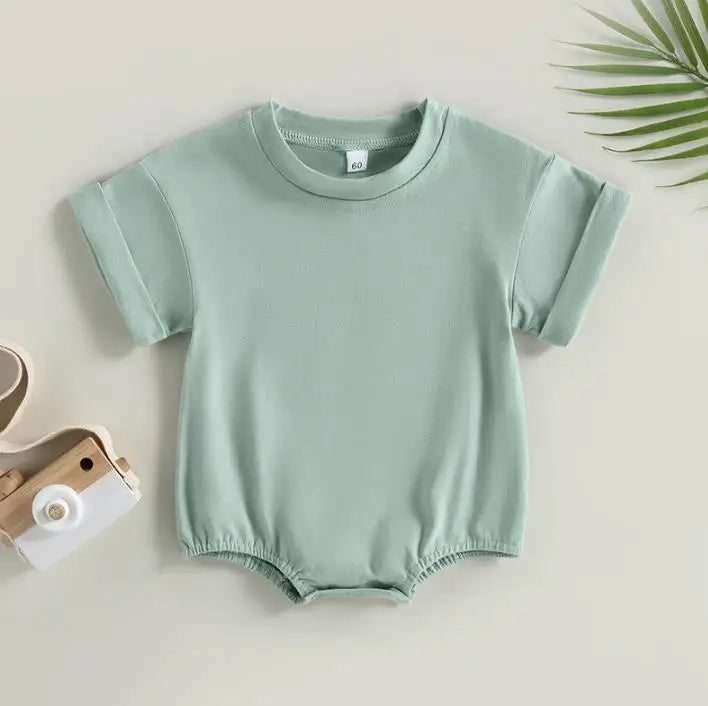 Unisex Baby Boy Girl Solid Color Short