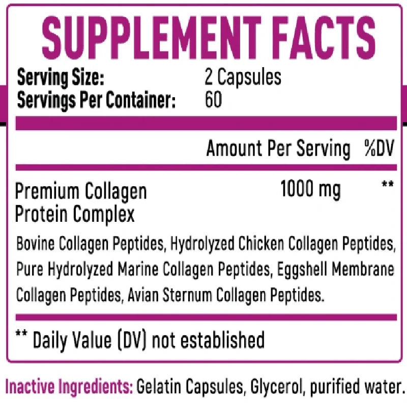 Complex Collagen Capsules Brighten Skin Tone