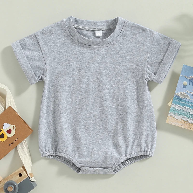 Unisex Baby Boy Girl Solid Color Short