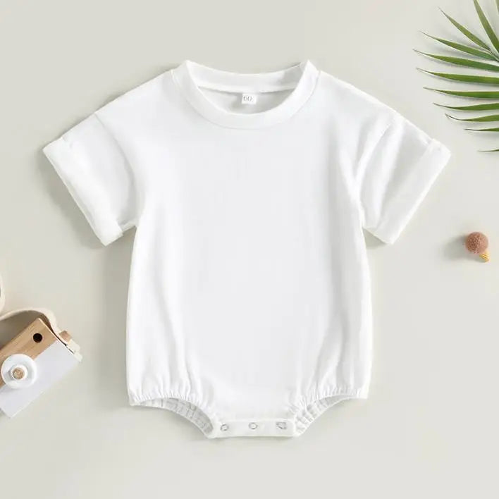 Unisex Baby Boy Girl Solid Color Short