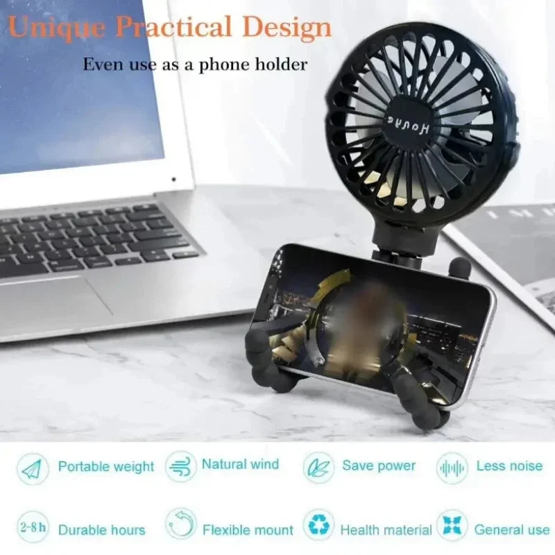 Baby Stroller Fan Hand Held Rechargeable
