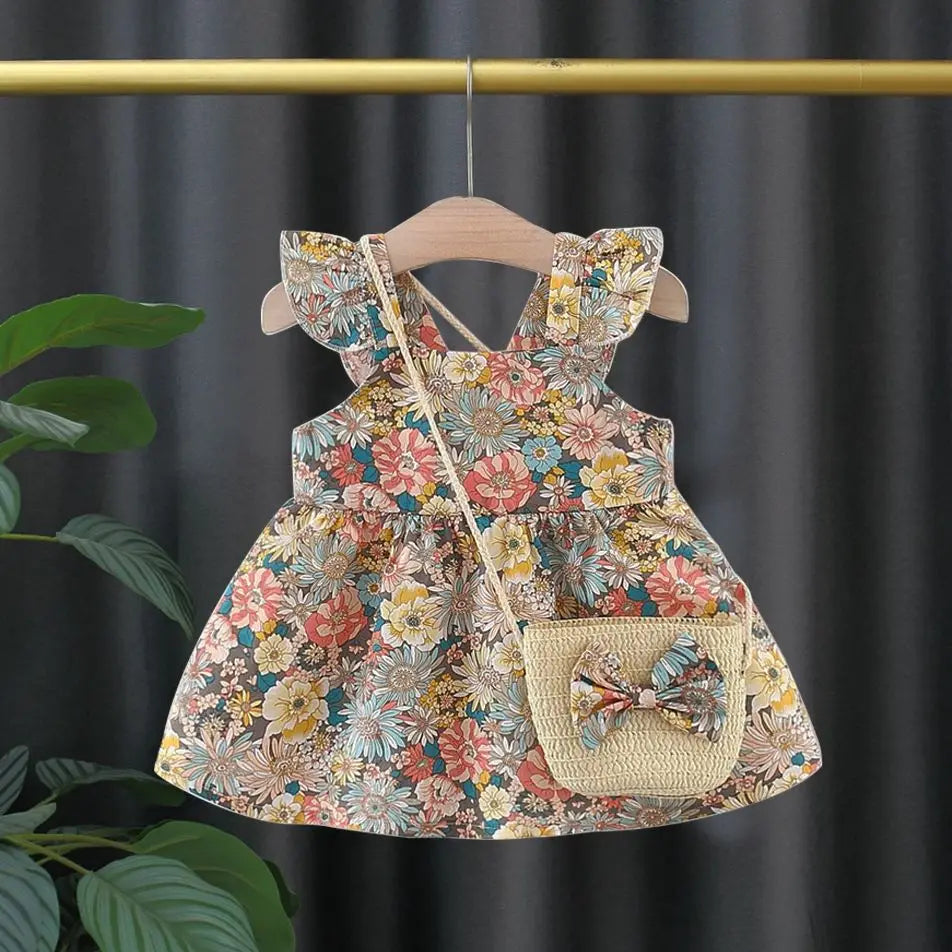 Summer Cotton Baby Dress Flower Printed