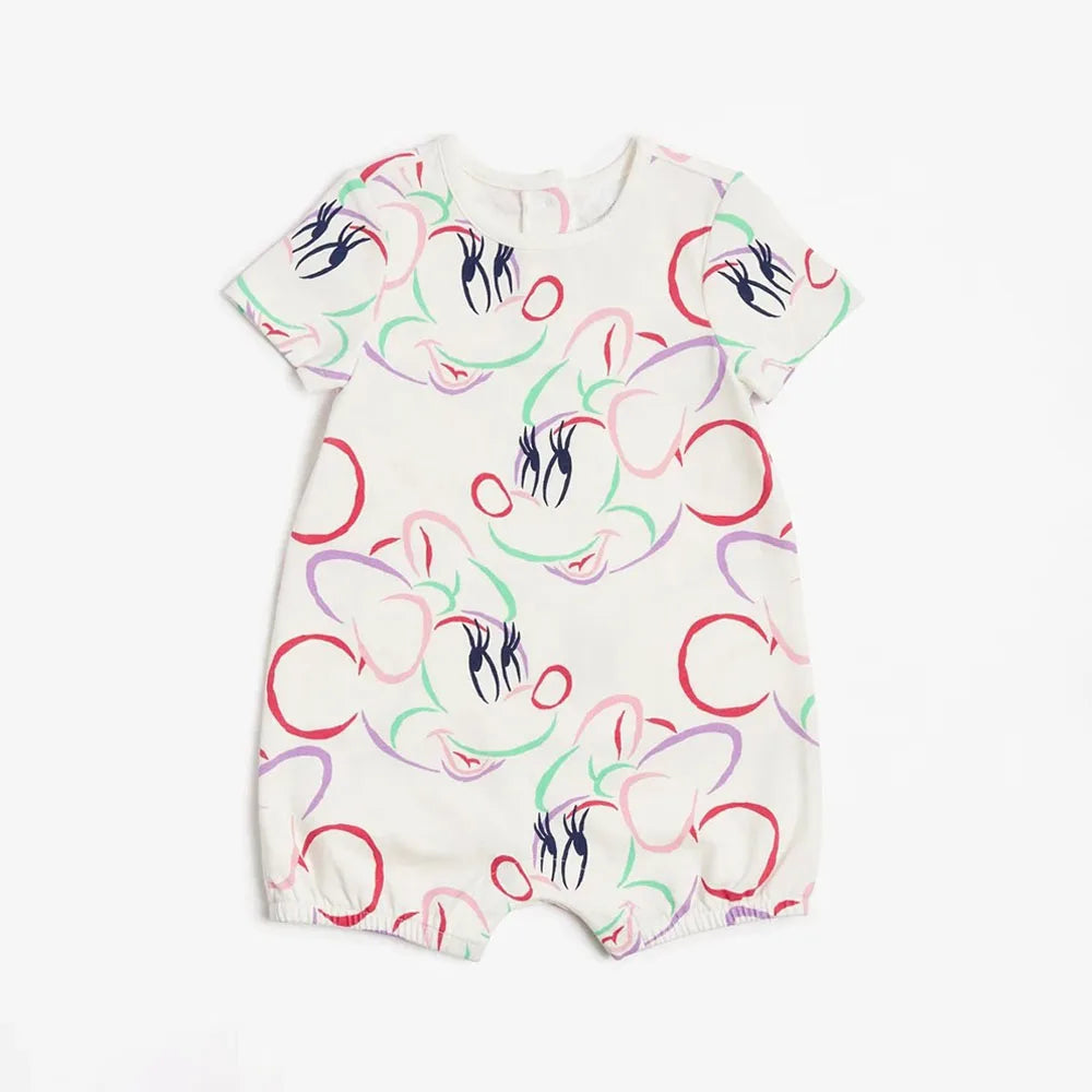 2Pcs Mickey Mouse Printed Baby Rompers