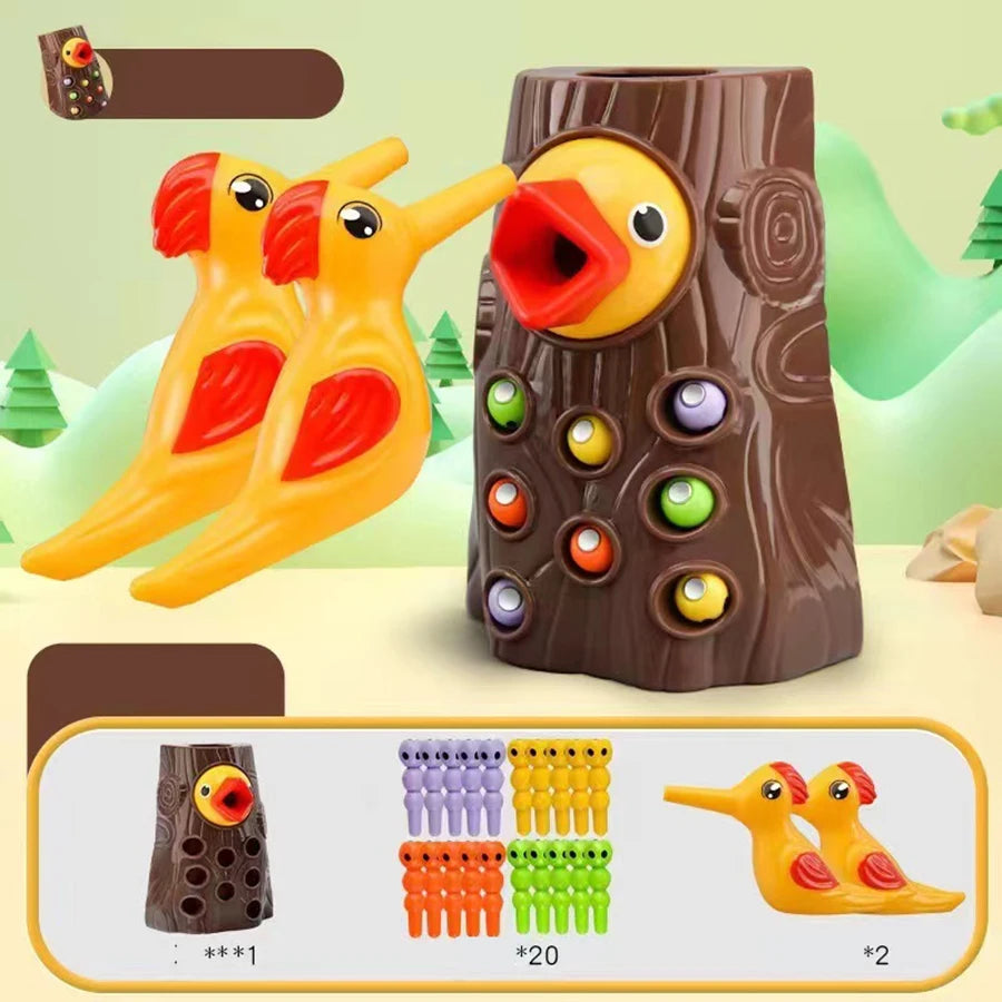 Montessori Educational Toys for Children Woodpecker