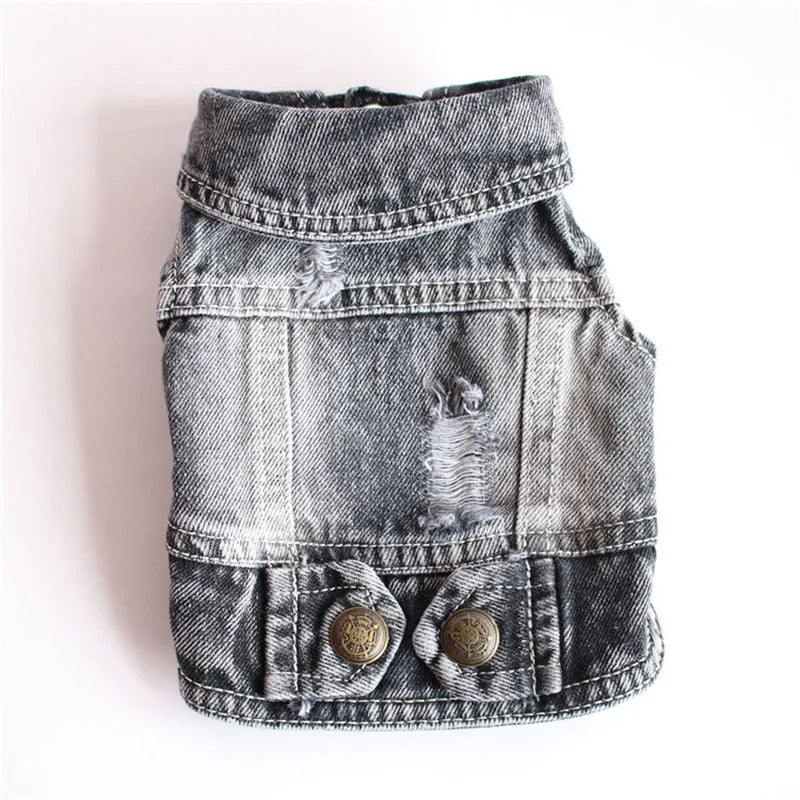 Thin pet dog coat Cool Dog Jeans Jacket for small medium dogs