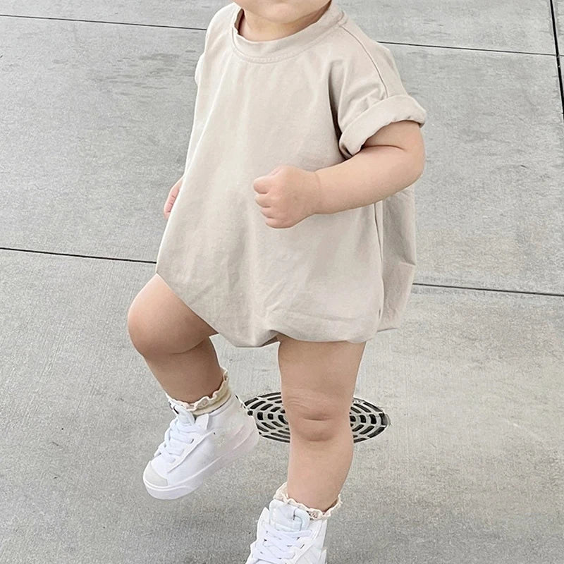 Unisex Baby Boy Girl Solid Color Short